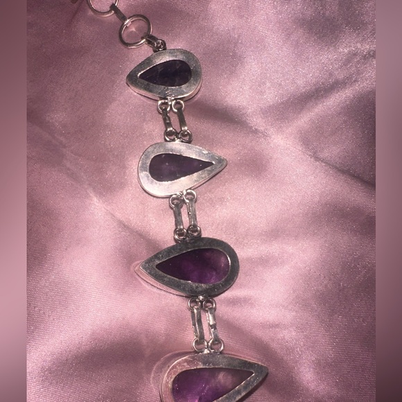 Amethyst Silver Bracelet New